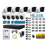 CÁMARAS SEGURIDAD KIT 10 FULL HD 1080P + DISCO 1TB OFERTA