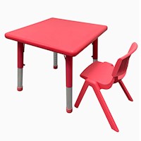 Mesa para niños - Altura graduable - Color Rojo