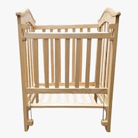 Cuna Cama Cuna con colchon para bebes en madera Natural