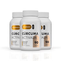 Curcuma con Pimienta Negra y Kion 90 Capsulas Pack 3 Frascos Nibray Vital