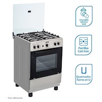 Cocina Coldex CX611 PLUS a Gas de Pie 24" 4 Quemadores Inox