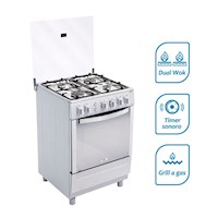 Cocina Coldex CX681 a Gas de Pie 24" 4 Quemadores Acero Inoxidable