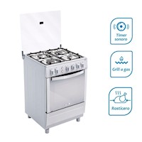 Cocina Coldex CX681 PLUS a Gas de Pie 24" 4 Quemadores Inox