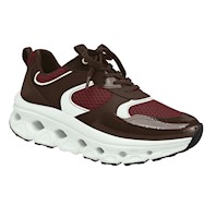 ZAPATILLA MAXI MUJER PICCADILLY CACAU/BRANCO NEVE/BURGUNDY 94801900000011