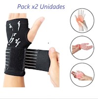 Pack X2 Muñequeras Soporte Mano Reduce Dolor Tendinitis