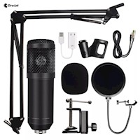 Micrófono Profesional BM800 Dreizt Condensador Estudio Tiktok Youtube Black