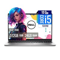 Laptop Dell DC15250 Intel Core i5 1334U 24GB RAM 512GB SSD M2 15.6 FHD FreeDOS