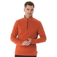 Forro polar de montaña y trekking Hombre Quechua MH100 Naranja