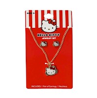 Set de collar + Aretes Hello Kitty By Sanrio para Niñas 3+