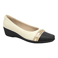ZAPATO MUJER PICCADILLY CASUAL OFF WHITE/PRETO/MARFIM/OURO 14322800000003