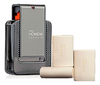Homem Coragio Perfume De Hombre Con Jabones X3