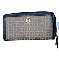 Billetera para Mujer Tommy Hilfiger con Cierre Monogram - Beige