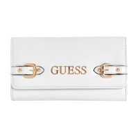 Billetera Mujer Guess Slim Dementri - Blanco