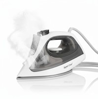 Plancha a Vapor Eléctrica Con Base Antiadherente Super Crest 2000W