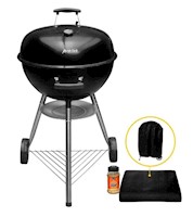 Parrilla Round Grill-600 + Funda Protectora + Rub/Sazonador Criollo