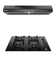 Combo Electrolux One Box: Campana DE6SB + Cocina Empotrable KE4GR