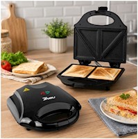 Sandwichera R207S 750W Antiadherente Doble Compartimiento Cierre Seguro