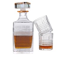 Jgo 7pc Licorera Cristal Vasos, Whiskera, Cadamada, Jerez, 970 ml