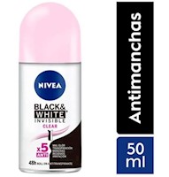 NIVEA Deo Invisible B&W Fem - Clear  Roll On 50ML