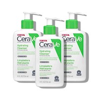 CeraVe Crema Limpiadora Hidratante Hydrating Cleanser 236ml 3 Unidades