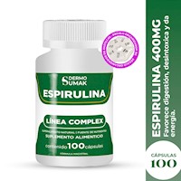 Espirulina Complex 400Mg - 100 Cap - Dermo Sumak + Regalo Pastillero