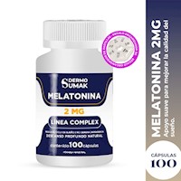 Melatonina Complex 2Mg - 100 Cap - Dermo Sumak + Regalo Pastillero