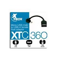 Xtech XTC360 - Adaptador OTG Cable De Datos-USB(H) Micro-USB Type B(M)