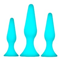 Kit de 3 Buttplugs Dilatadores Dardos Anales Brilla en la Oscuridad