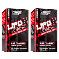 Pack x 02 - Lipo 6 Black Ultra Concentrate - 60 cápsulas
