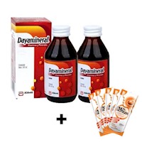 Pack x 2 Dayamineral Jarabe 240 ml vitaminas + Multibioticos x5
