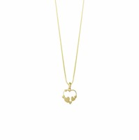 Collar Corazones Oro 18k