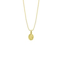 Collar Medalla Virgen Milagrosa Oro 18K