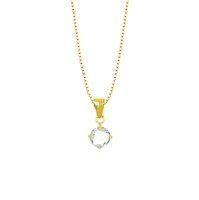 Collar Fluorita Cushion Oro 18K