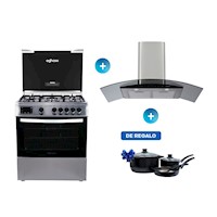 COMBO: COCINA DIGITAL + CAMPANA CHIMENEA TOUCH 90 CM