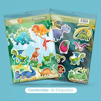 Stickers Diseño Dinosaurios 16 unidades