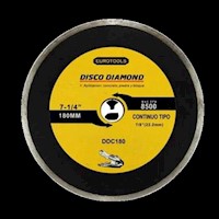 Disco Diamantado Continuo Liso 7"  Eurotools - Amarillo