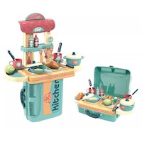 Set De Cocina de Juguete Maletin Portatil 3 en 1