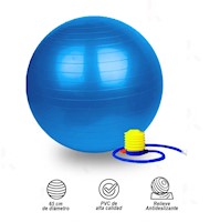 Pelota De Pilates 75cm +Inflador de regalo - Azul