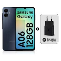 Samsung Galaxy A06 4G Negro (4GB Ram 128GB) 6.7 pulgadas,cámara 50MP,batería 5000mAh,pantalla IPS LCD, Incluye Cargador 15W