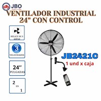 Ventilador Industrial JBO pedestal pared 24 con control