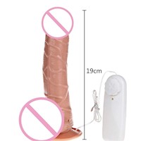 Vibrador Pene de Silicona con Control de Velocidades.