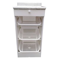 Organizador Repostero Verdulero Melamine En Blanco Con Cajon Y Cestas