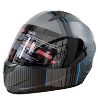 Casco De Moto Certificado Castor Azul Talla XL