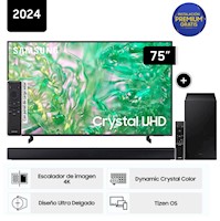 Televisor Samsung LED Smart TV 75 Crystal UHD 4K- UN75DU8000GXPE+Soundbar HW C450