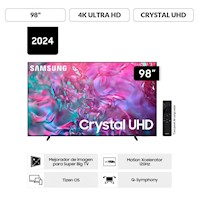 Televisor Samsung LED 98" Crystal UHD 4K Tizen OS Smart TV DU9000 Nuevo 2024