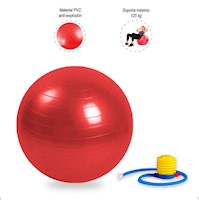 Pelota De Pilates 75cm +Inflador de regalo - Rojo