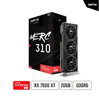 TARJETA DE VIDEO XFX Speedster MERC310 AMD Radeon RX 7900XT Ultra Gaming Tarjeta gráfica con 20 GB GDDR6, AMD RDNA 3