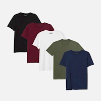 5 polos básicos cuello Redondo - Pack 1 Catlion