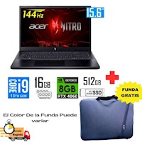 Laptop Acer Nitro V15 Anv15 Core I9-13900h 8gb Rtx4060 16gb Ram 512gb Ssd 15.6 Mas funda gratis