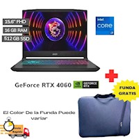 Laptop Msi Katana 15 B12vfk Core I7-12650h 8gb Rtx4060 16gb Ram 512gb Ssd 15-6